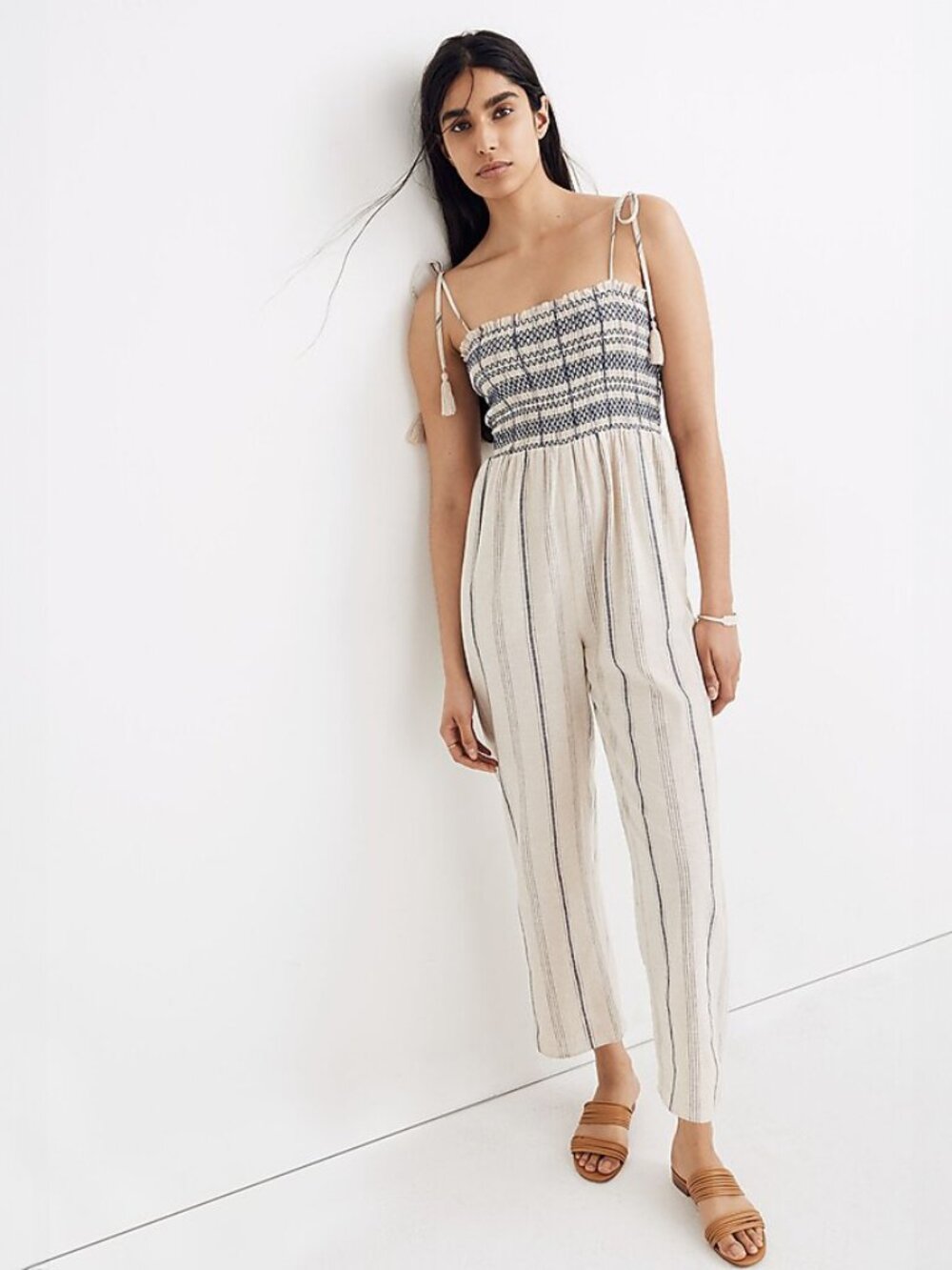 Madewell Smocked Cami Jumpsuit - Large